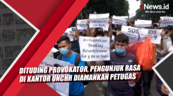 Video Dituding Provokator, Pengunjuk Rasa di Kantor UNCHR Diamankan Petugas