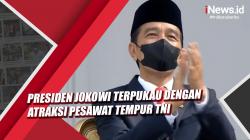 Video Presiden Jokowi Terpukau dengan Atraksi Pesawat Tempur Peringatan HUT TNI ke-76