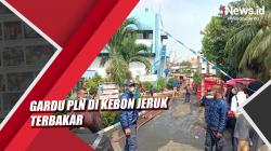Video Gardu PLN di Kebon Jeruk Terbakar, Petugas Sempat Kesulitan Padamkan Api