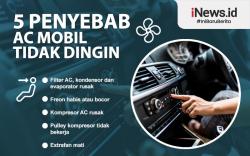 Infografis 5 Penyebab AC Mobil Tidak Dingin Hanya Keluar Angin