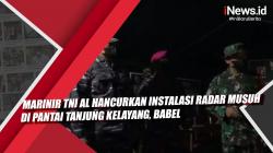 Marinir TNI AL Hancurkan Instalasi Radar Musuh di Pantai Tanjung Kelayang Babel
