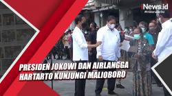 Video Presiden Jokowi dan Airlangga Hartarto Kunjungi Malioboro Berikan Bantuan kepada PKL