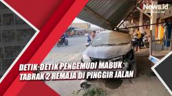 Detik-Detik Pengemudi Mabuk Tabrak 2 Remaja di Sumut 