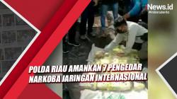 Video Polda Riau Amankan 7 Pengedar Narkoba dengan Barang Bukti 87 Kg Sabu