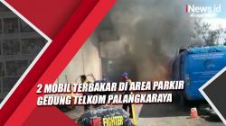 Video 2 Mobil Terbakar di Area Parkir Gedung Telkom Palangkaraya