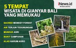 Infografis 5 Tempat Wisata di Gianyar Bali yang Memukau