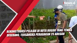 Video Rekonstruksi Pelajar di Kota Bogor yang Tewas Diserang, Tersangka Peragakan 25 Adegan