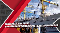 Video Setelah Berlayar 3 Hari, Rombongan KRI Bima Suci-945 Tiba di Kepulauan Nias