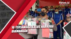 Video 16 Tersangka Kasus Narkoba Diamankan Satnarkoba Polres Sukabumi Kota