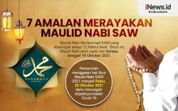 Infografis 7 Amalan Merayakan Maulid Nabi Muhammad SAW