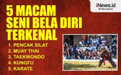 Infografis 5 Macam Seni Bela Diri Terkenal 