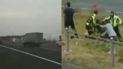 PJR Polda Jabar Gagalkan Pencurian Truk Boks, Tangkap 2 Pelaku di Km 159 Tol Cipali<