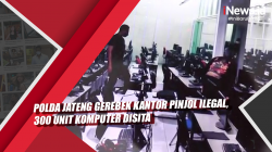 Video Polda Jateng Gerebek Kantor Pinjol Ilegal, 300 Unit Komputer Disita