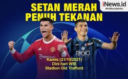 Infografis Manchester United Vs Atalanta: Setan Merah Penuh Tekanan
