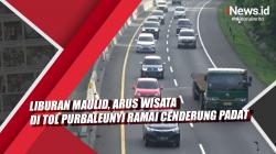 Video Liburan Maulid, Arus Wisata di Tol Purbaleunyi Ramai Cenderung Padat