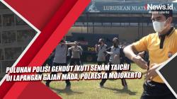 Video Puluhan Polisi Gendut Ikuti Senam Taichi di Lapangan Gajah Mada, Polresta Mojokerto