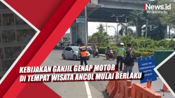 Video Kebijakan Ganjil Genap Motor di Tempat Wisata Ancol Mulai Berlaku