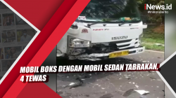Video Mobil Boks dengan Mobil Sedan Tabrakan, 4 Tewas