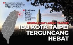 Infografis Gempa Kuat Landa Taiwan, Taipei Berguncang Hebat