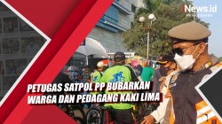 Video Petugas Satpol PP Bubarkan Warga dan Pedagang Kaki Lima