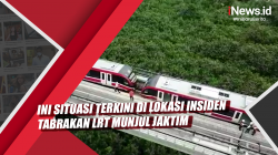 Video Ini Situasi Terkini di Lokasi Insiden Tabrakan LRT Munjul Jaktim