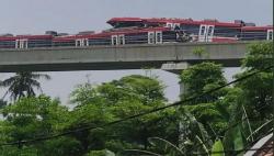 LRT Tabrakan di Munjul Jakarta Timur, Masinis Terluka