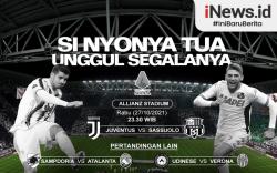 Infografis Prediksi Juventus Vs Sassuolo, Si Nyonya Tua Unggul Segalanya