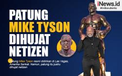 Infografis Patung Mike Tyson Dihujat Netizen