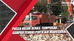 Video Tumpukan Sampah Penuhi Pintu Air Manggarai Pascahujan Deras