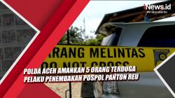 Video Polda Aceh Amankan 5 Orang Terduga Pelaku Penembakan Pospol Panton Reu
