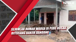 Video Sejumlah Rumah Warga di Pidie Rusak Diterjang Banjir Bandang