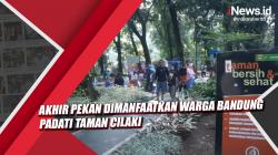 Video Akhir Pekan Dimanfaatkan Warga Bandung Padati Taman Cilaki