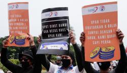 Upah Belum Dibayar Selama Setahun, Pekerja Damri Gelar Unjuk Rasa