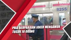 Video Pria Berpakaian Joker Tusuk 18 Orang di Dalam Kereta Api
