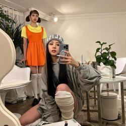  Heboh, Lisa Blackpink Jadi Boneka Squid Game untuk Hallowen, Jisso Malah Cosplay Jadi Lisa