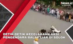 Detik-Detik Kecelakaan Pengendara Balap Liar di Solok