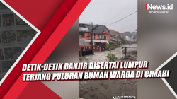 Detik-Detik Banjir Disertai Lumpur Terjang Puluhan Rumah Warga di Cimahi