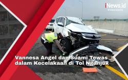 Video Vannesa Angel dan Suami Tewas dalam Kecelakaan di Tol Nganjuk