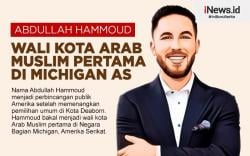 Infografis Abdullah Hammoud, Wali Kota Arab Muslim Pertama di Michigan AS