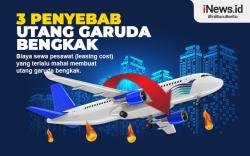 Infografis 3 Penyebab Utang Garuda Bengkak