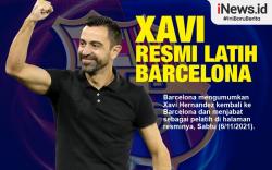 Infografis Xavi Resmi Latih Barcelona
