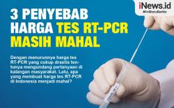 Infografis 3 Hal yang Menyebabkan Harga Tes RT-PCR Masih Mahal