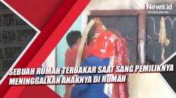 Video Rumah Terbakar saat Sang Pemiliknya Meninggalkan Anaknya di Asahan