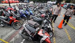 142 Motor Hasil Razia Balap Liar Disita Polisi, Knalpot Brong Dimusnahkan