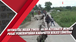 Video Intensitas Hujan Tinggi, Jalur Alternatif Menuju Pusat Pemerintahan Kabupaten Bekasi Longsor