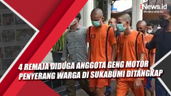 Video 4 Remaja Diduga Anggota Geng Motor Penyerang Warga di Sukabumi Ditangkap<