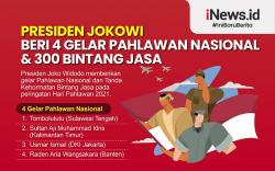 Infografis Presiden Jokowi Beri Gelar Pahlawan kepada 4 Tokoh Nasional
