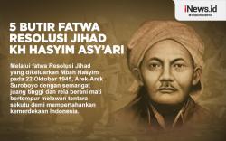 Infografis 5 Butir Fatwa Resolusi Jihad KH Hasyim Asy'ari