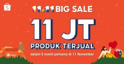 Shopee 11.11 Big Sale Catatkan Pencapaian Awal, 11 Juta Produk Terjual dalam 5 Menit Pertama di 11 November