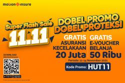 Harbolnas 11.11, MotionInsure Gelar Super Flash Sale Dobel Promo Dobel Proteksi, Cek di Sini!